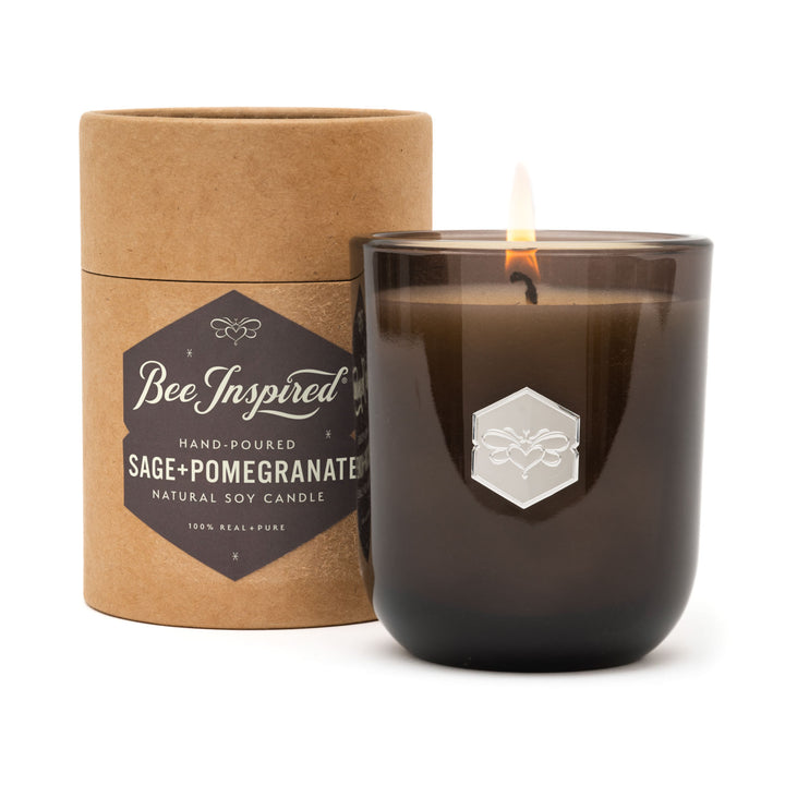 Seasonally Living Luxe Candle: Sage + Pomegranate